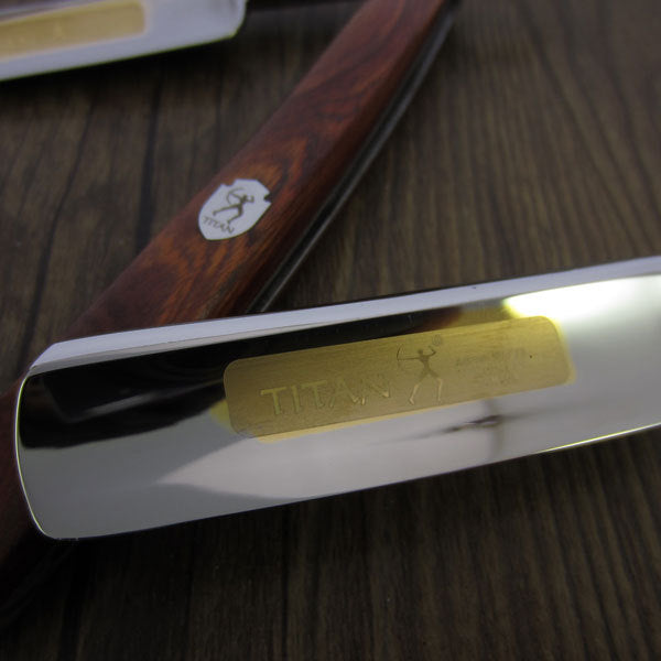 Luxury Straight Razor, Case and Strop | Samurai Steel with Mahogany Handle