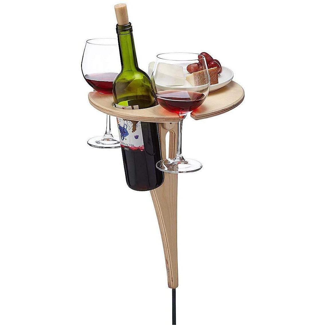Wineable™ | Portable Outdoor Wine Glass & Plate Holder