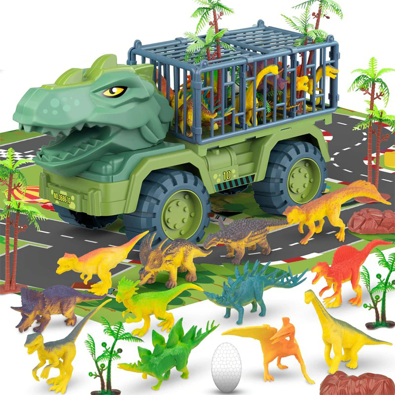 REXTRUCK | Oversized Dino Truck Playset | Zoo, Digger, Dumper or Crane