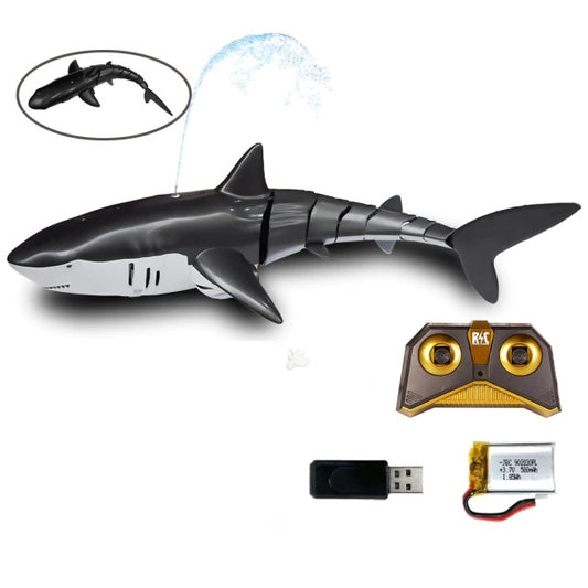 SharkBot! | Remote Control Pool/Bathtub Shark Toy | 14" Long | Squirts Water