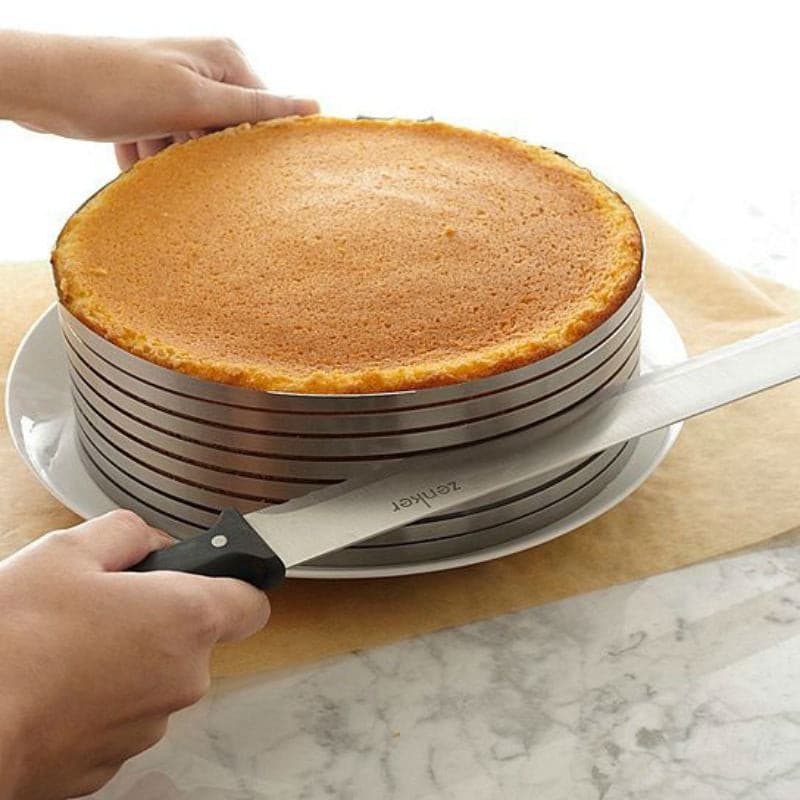 PerfectLayer | Professional Cake Layer Slicing Guide | 9"-12" Adjustable - Solutiverse