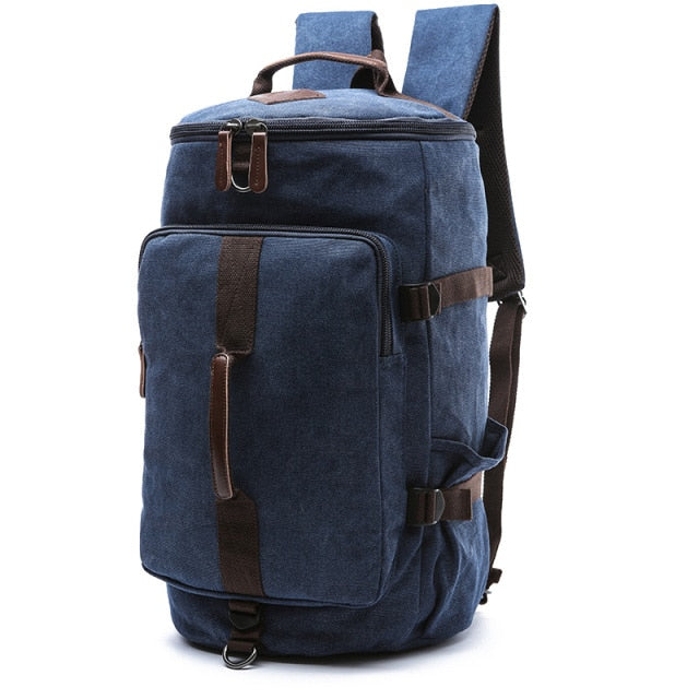ToughHaul | Waterproof Solid Leather Cylinder Backpack - Solutiverse