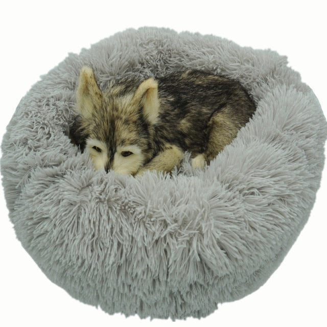 Plush Round Dog & Cat Bed | Small & Large Pets