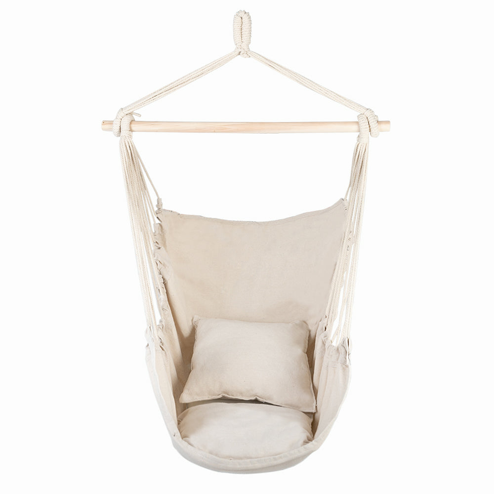 Hammock Chair | Cotton & Canvas Hanging Lounge Chair
