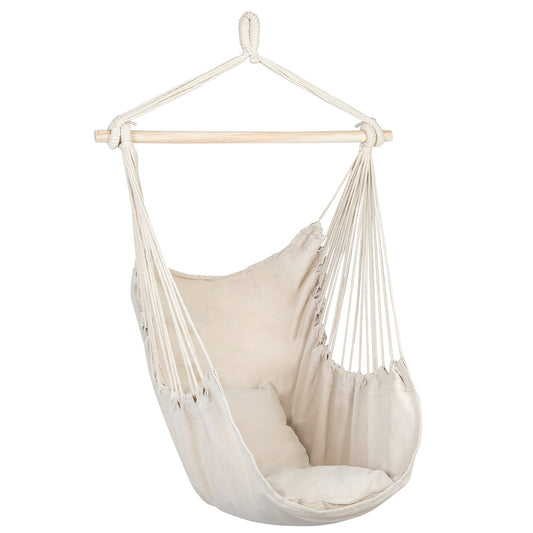 Hammock Chair | Cotton & Canvas Hanging Lounge Chair