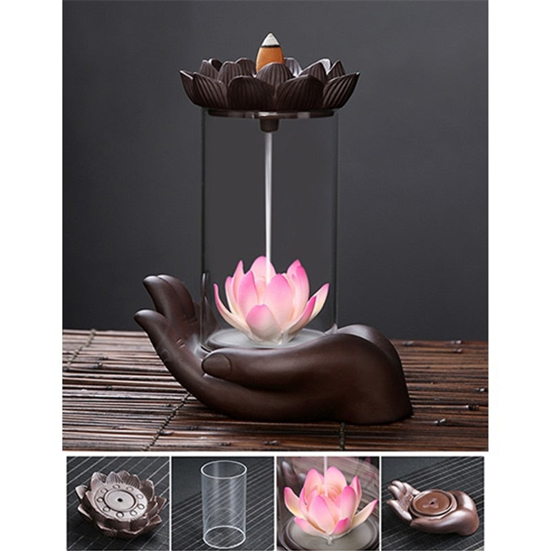 LotusLife | Mesmerizing Asian Lotus Cone Incense Burner - Solutiverse