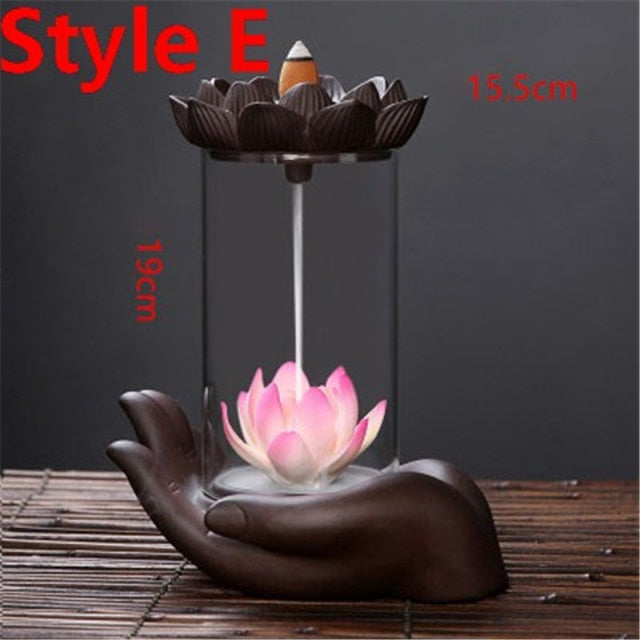 LotusLife | Mesmerizing Asian Lotus Cone Incense Burner - Solutiverse