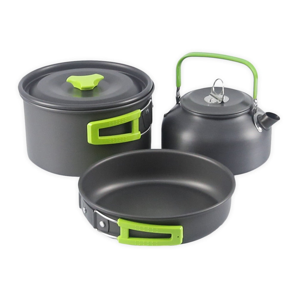 2-3 Person Super Portable Camping Cookware Kit - Solutiverse