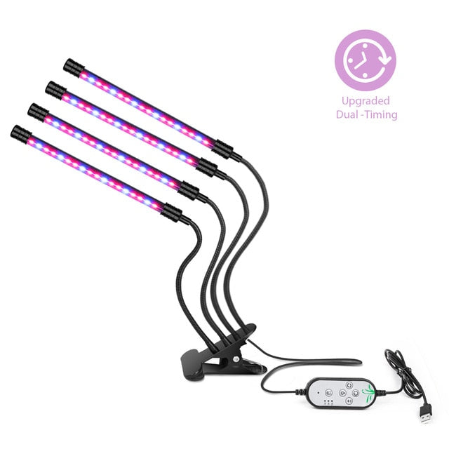 Indoor LED Grow Clamp Lamp | Dual Timer & Spectrum | Single & Multi-Headed