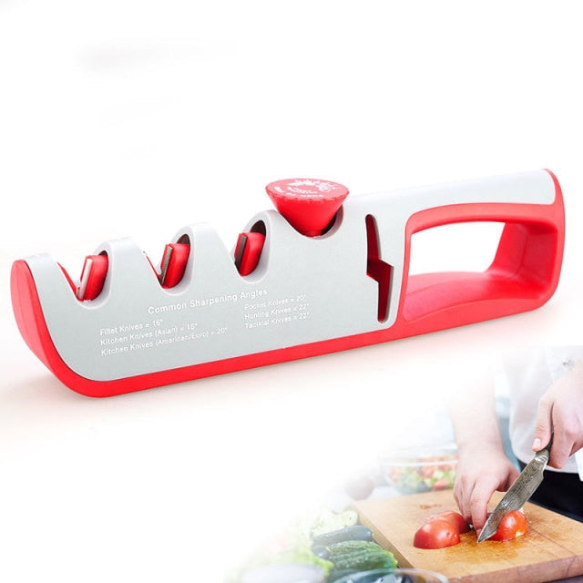 3-Stage Easy Knife and Scissors Sharpener - Solutiverse