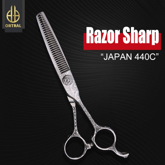 UltimaShears | Japanese 440C Damascus Pro Hair Scissors | Cutting & Thinning