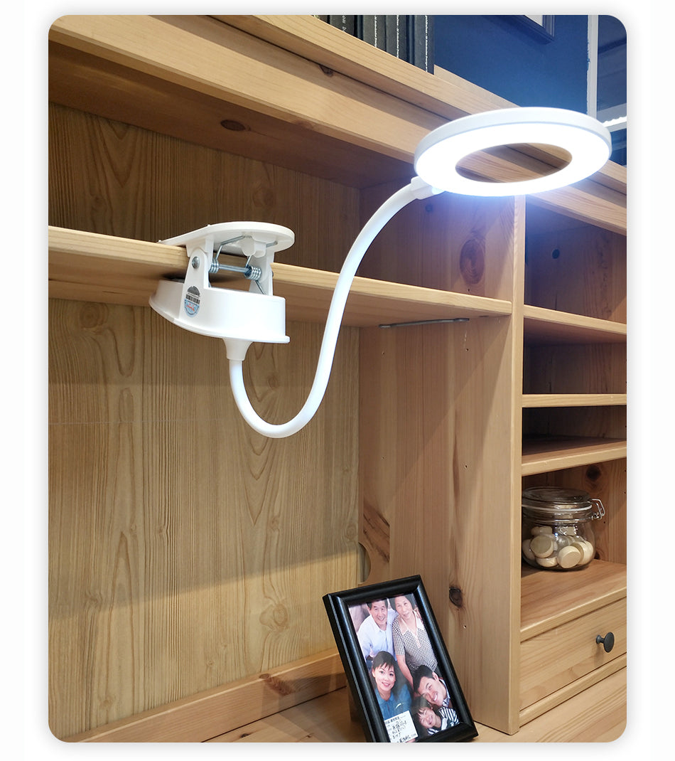 Flexible Desk & Clip-On Ring Lamp | Household Essentials
