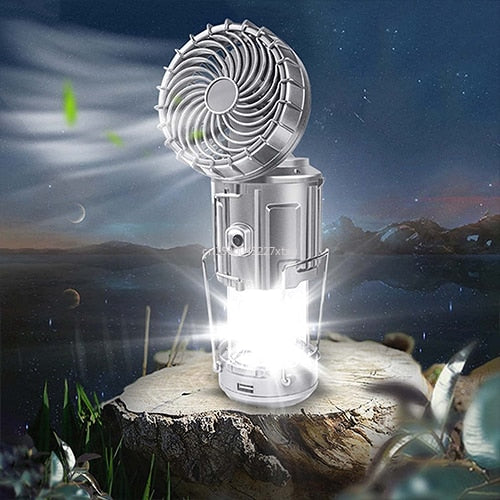 CampCan | 6-in-1 Solar Camping Lantern Fan | Solar Powered | Waterproof