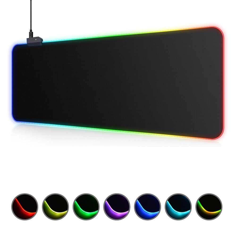 PCGamePad | Mode LED Mousepad & Keyboard Pad | 14 Lighting Modes | 10 Sizes
