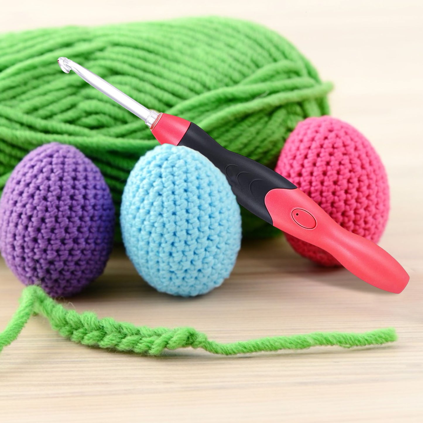 Light-Up Crochet Kit | Knit-in-the-Dark | 15 pcs | Grandmother Gift - Solutiverse