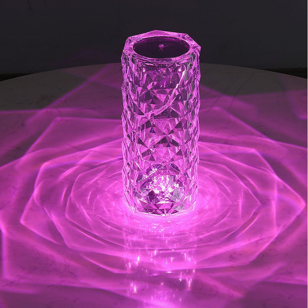 Multicolored LED Crystal Table Lamp | Remote Controlled - Solutiverse