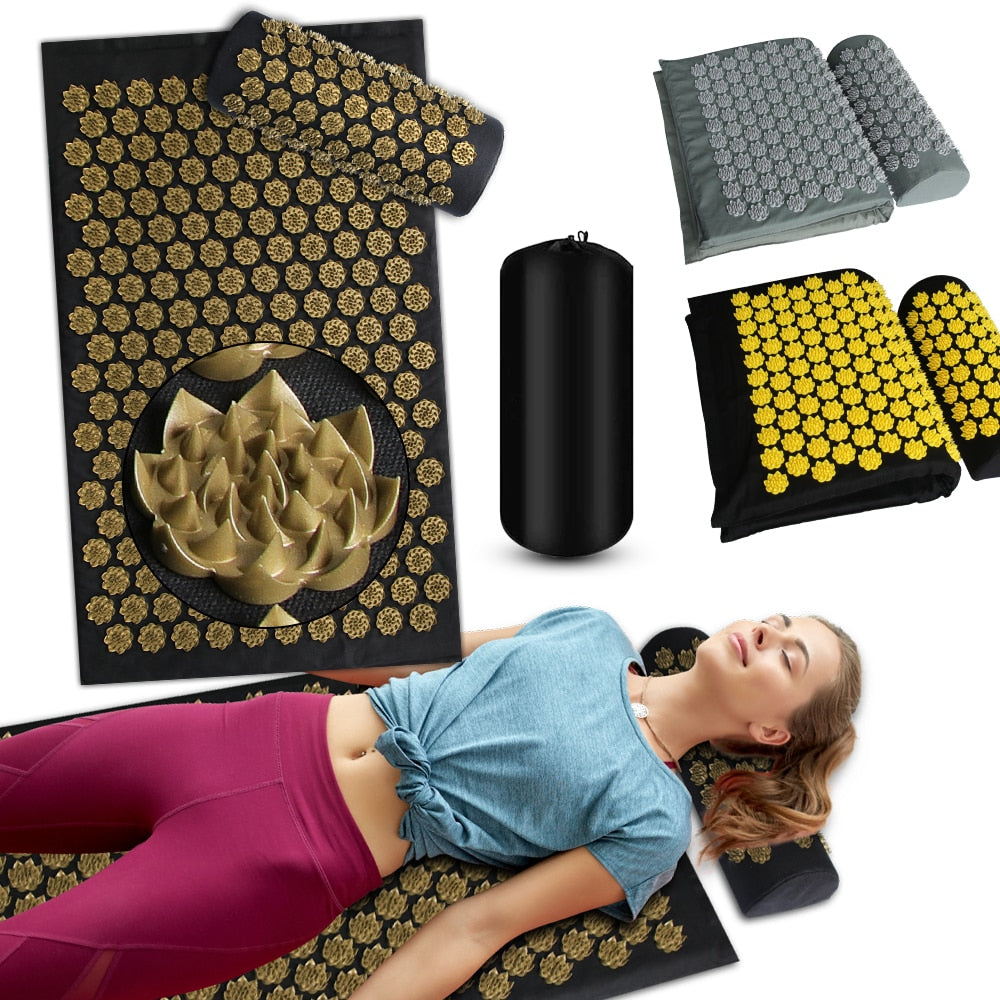 Pranamat Acupressure Yoga Mat, Pillow & Bag