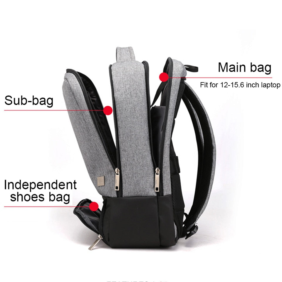 Anti-Theft Backpack with USB Charging for Laptops - Solutiverse
