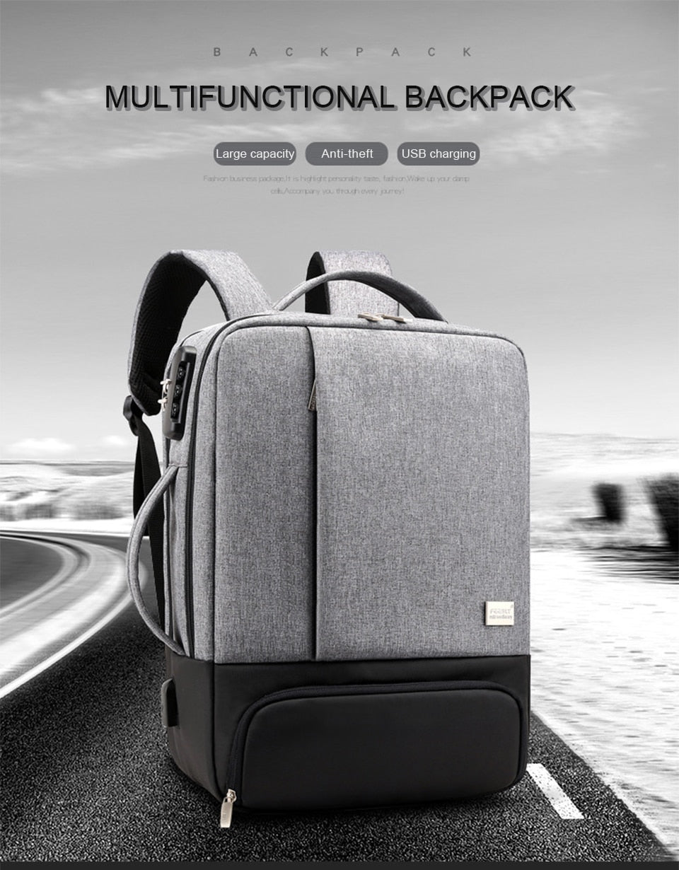 Anti-Theft Backpack with USB Charging for Laptops - Solutiverse