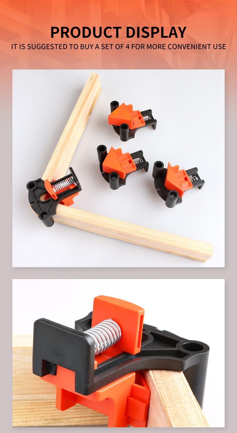 Wood Angle Clamp Set | 4X Clamps | 12X Angle Heads