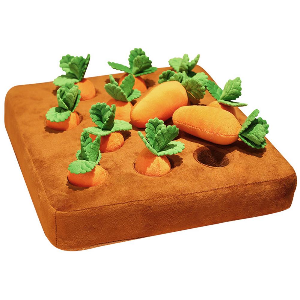 Carrot Snuffle Pillow with Stuffed Carrots - Solutiverse