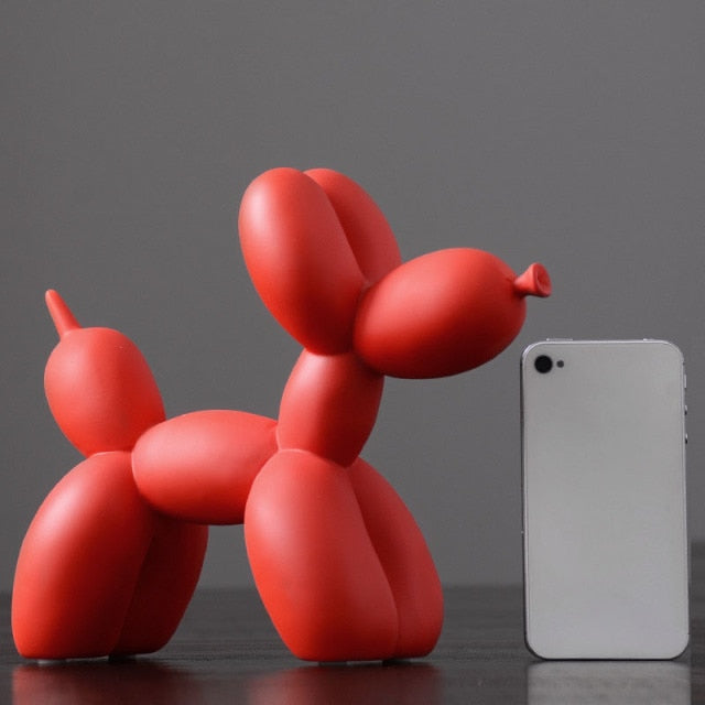 Sleek Dog Balloon Contemporary/Modern Art Statuette | Nordic Accessories