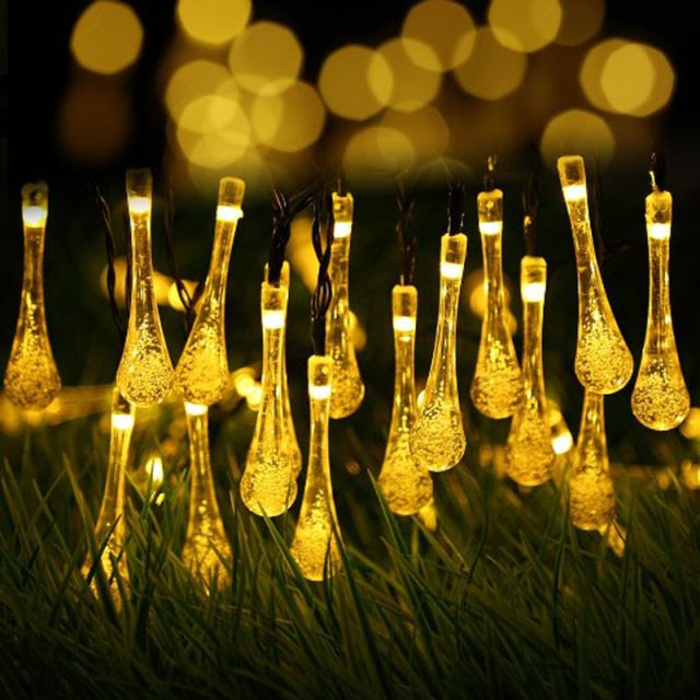 DropLights | Sparkling Outdoor Fairy Drop Lights | 6.5YDS / 30 LEDS