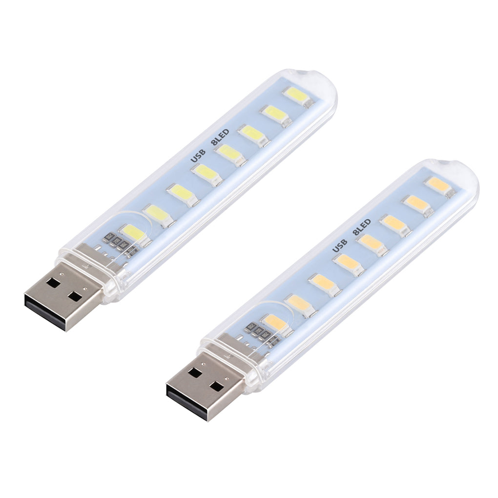 2PCs USB Light Sticks | 8 LED | Laptop & Office Essentials