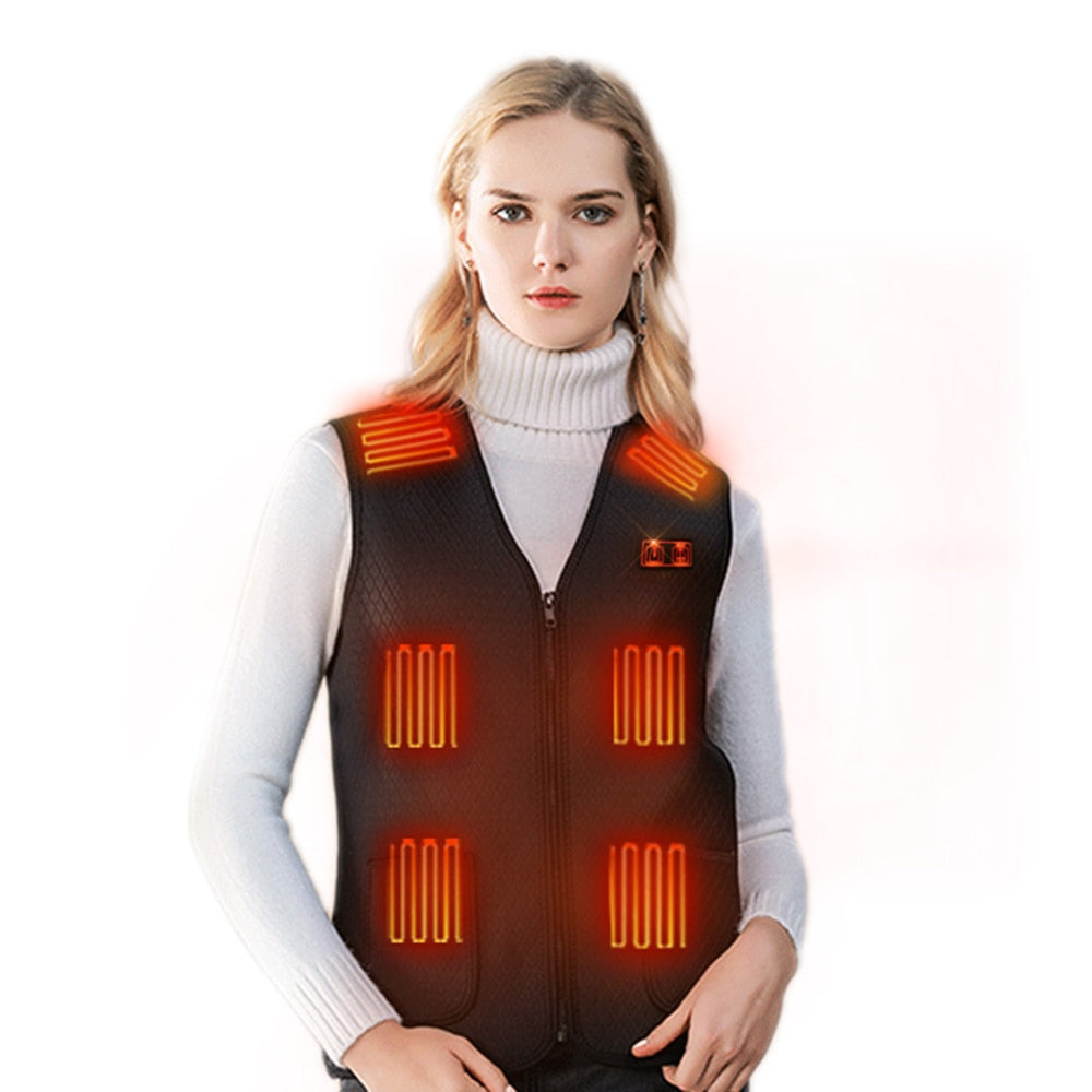 7 Heating Zone Unisex Self-Heating Winter Vest | USB Rechargeable | Washable - Solutiverse