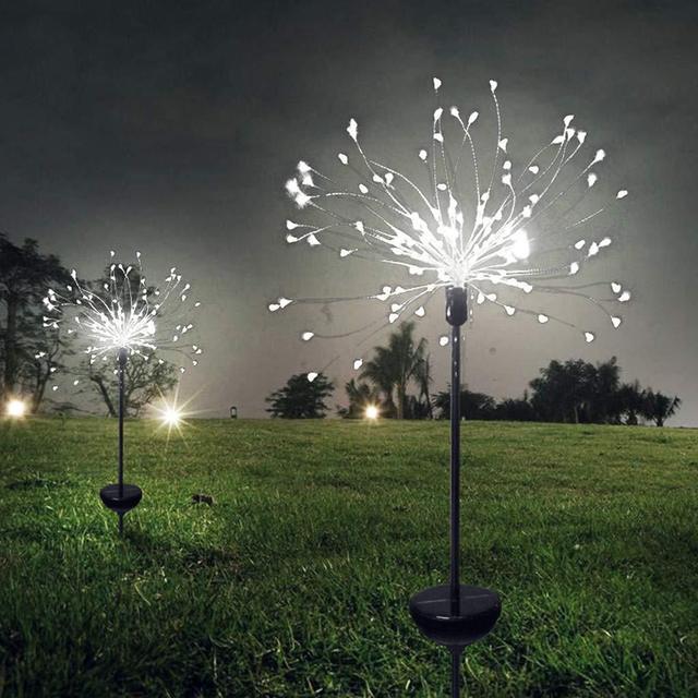 DandelionSparkle | 120 LED Solar Outdoor Lawn & Garden Lights | 2-Pack
