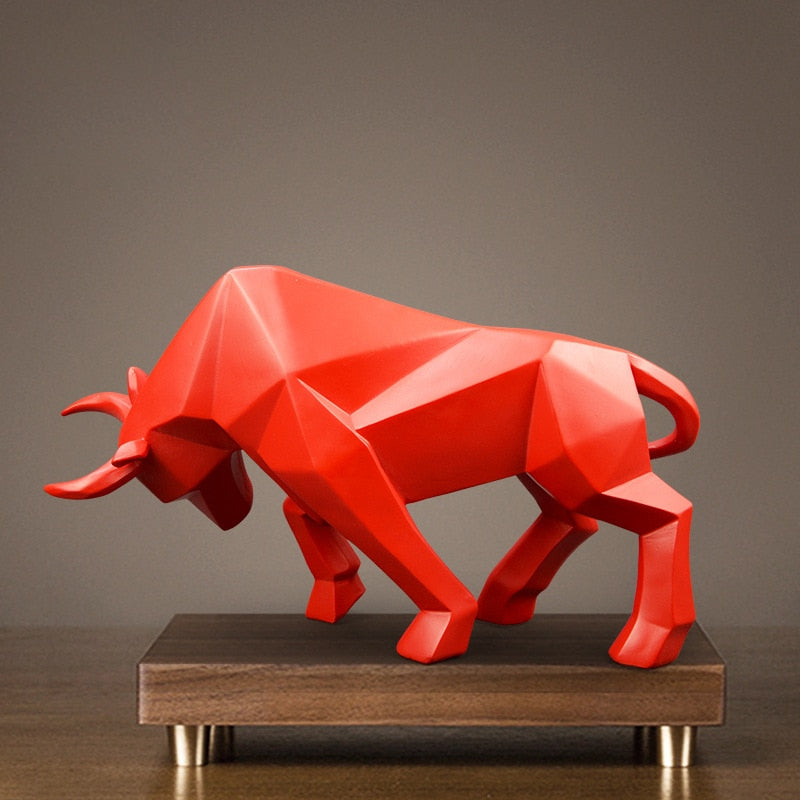 Charging Bull Statuette/Figurine/Sculpture | 13.75" Long - Solutiverse