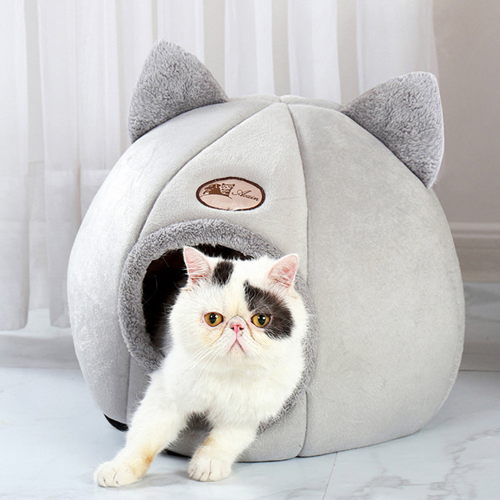 KittyDome | Plush Dome Bed for Pets | 14" Diameter