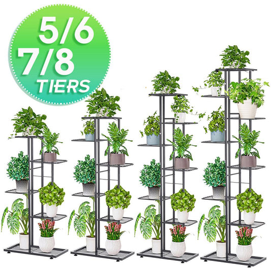 FlowerTower | Vertical Multi-Layered Plant Stand | 5/6/7/8 Levels