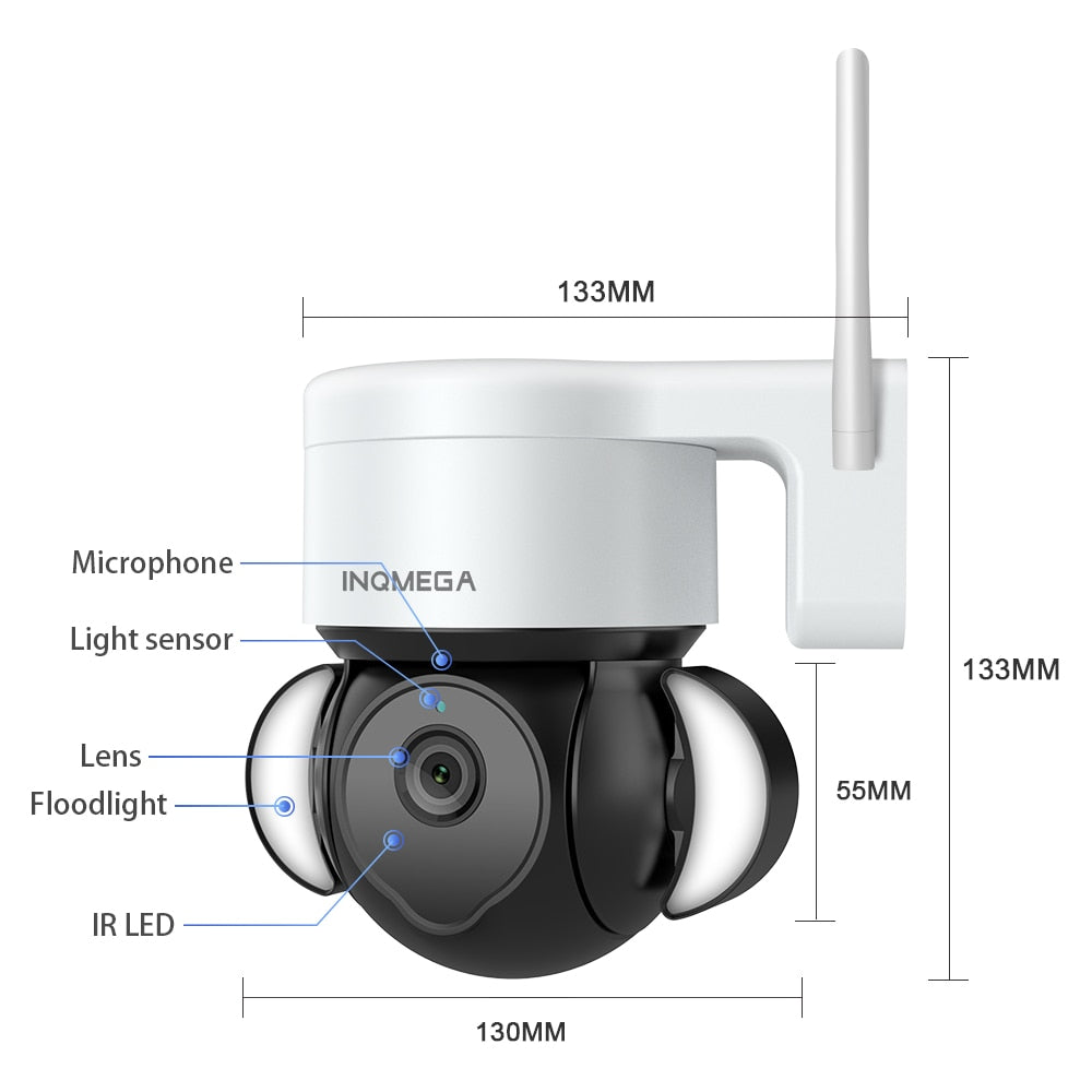 Waterproof 5MP Outdoor WIFI Enabled Security Camera/Solution | 128GB - Solutiverse