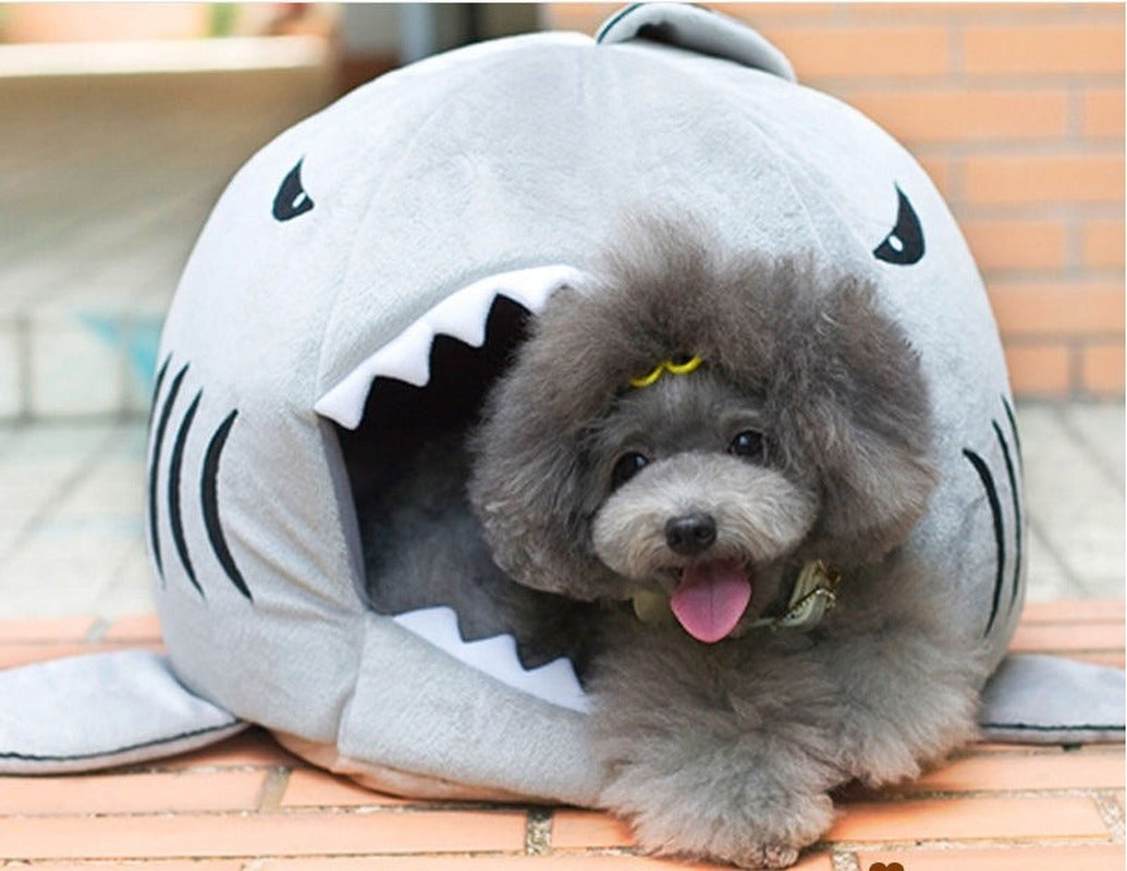 DoggoShark | Dog, Cat & Pet Cartoon Shark Bed - Solutiverse