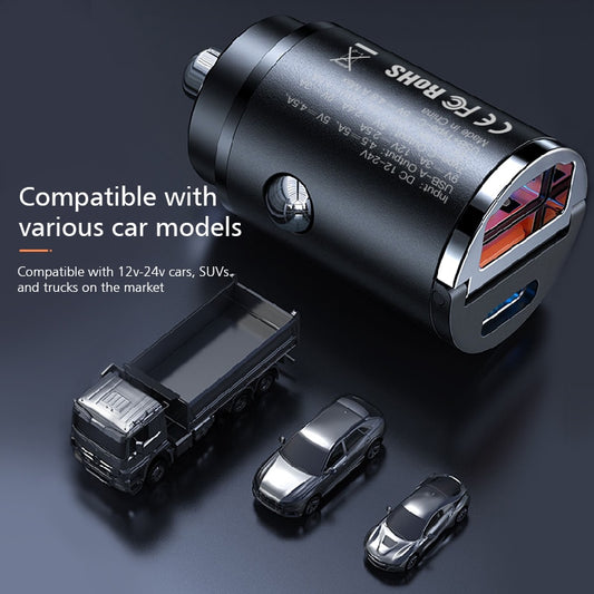 Discreet "Stealth" Car Charger | Fast Charging 30W PD/QC