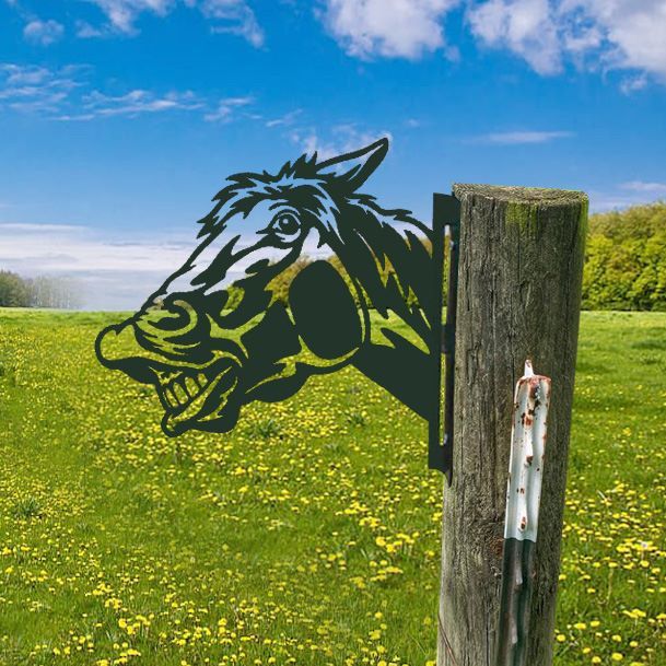 Metal Animal Head Sign Post Attachment