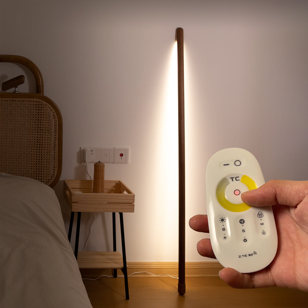 Leaning European Solid Wood Lamp | Nordic Design | Remote Controlled