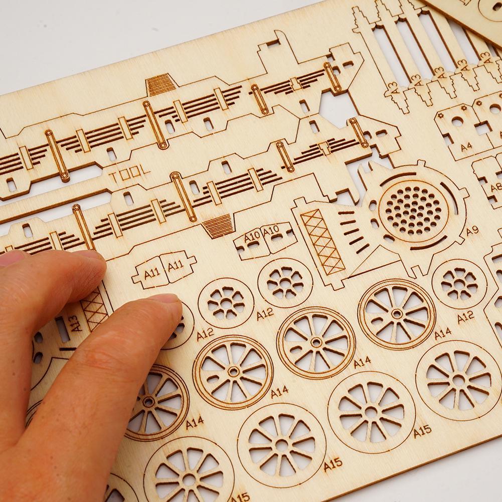Clockwork Train Locomotive | Moving Wooden Puzzle/Model