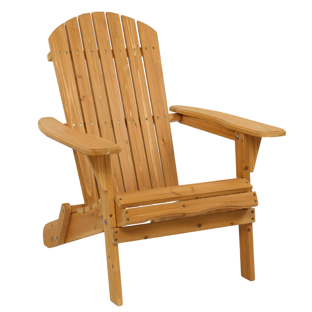 Solid Wooden Foldable Adirondack Chair | Fir Wood