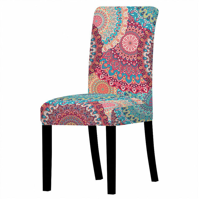 Bohemian Style Chair Cover | Stretchable | 24 Patterns